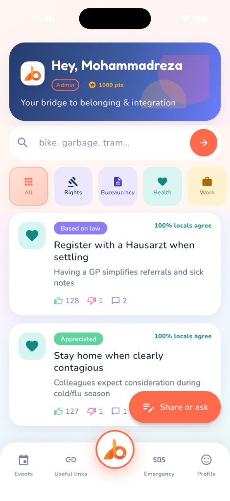 IBridge home feed
